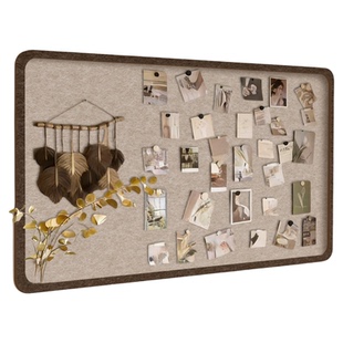 毛毡墙贴照片墙高级感走廊过道桌面立式背景墙装饰软木相片墙免打孔不伤墙羊毛毡墙贴留言愿景墙拍立得相册墙