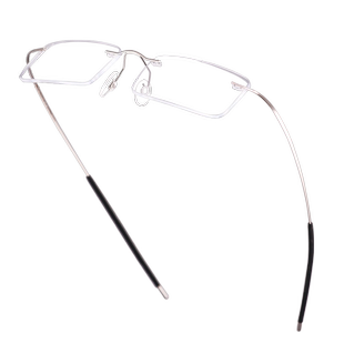 marcwalks近视眼镜 眼镜架眼镜框男女无框眼镜钻石切边眼镜加工费