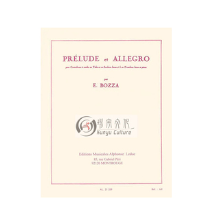 尤金·鲍札 大号或长号前奏曲和快板 带钢伴 拉杜克Leduc原版乐谱书 Eugene Bozza PRELUDE AND ALLEGRO HL48181565