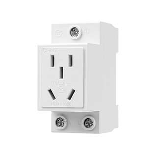 正泰AC30五孔卡导轨电箱电源空开插座二三孔10A16A25A模数化10530