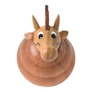 日本进口寄木细工十二生肖摆件不倒翁手工雕刻桌面日式创意礼物