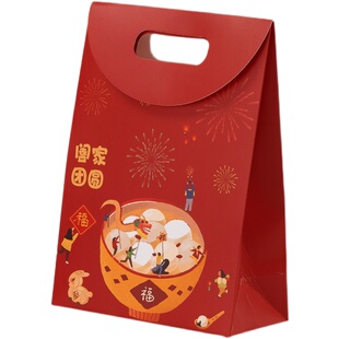 2026新年手提包装袋礼物礼盒礼品盒袋子礼袋年货纸袋春节过年糖果