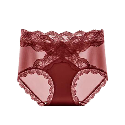 DPLAYSWEET法式复古棉质裆底高腰舒适透气三角裤女士内衣2025冬