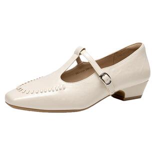 戈美其复古玛丽珍鞋女款2026春季休闲百搭小皮鞋软底通勤浅口单鞋