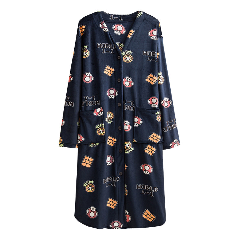 天鹅绒开衫冬季加肥孕妇家居服