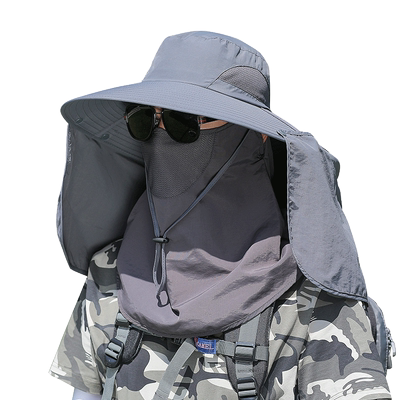 买就送冰袖夏季防晒帽男士遮阳帽