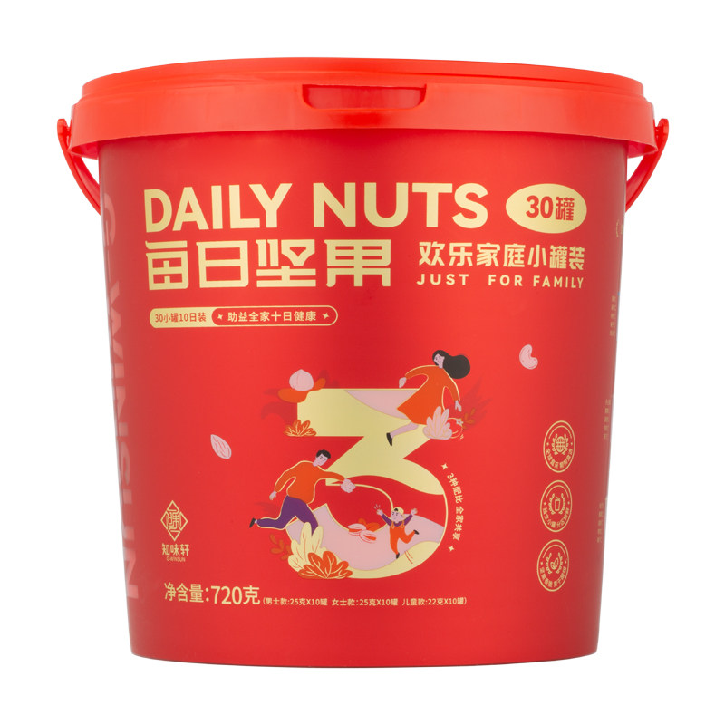 知味轩每日坚果欢乐家庭桶720g