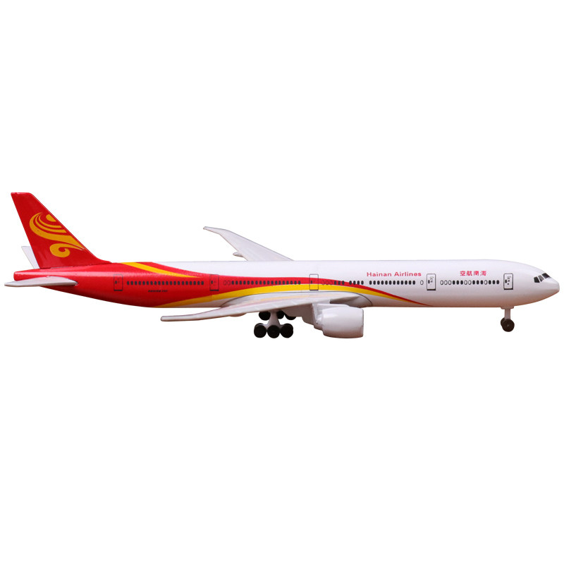 小尺寸777飞机模型仿真带轮合金海南航空客机航模15厘米生日礼物