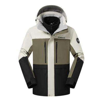 探路者冲锋衣男士秋冬新款户外抓绒三合一两件套登山服可拆卸内胆