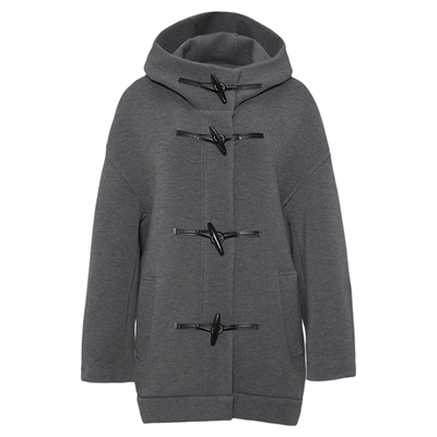 MOUSSY 秋季新品慵懒风廓形宽松牛角扣毛呢大衣028IAA30-0211