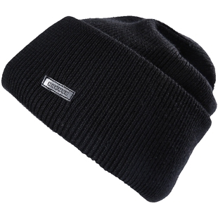 CACUSS纯羊毛毛线帽子男士冬季户外护耳加厚保暖针织帽大头围冷帽