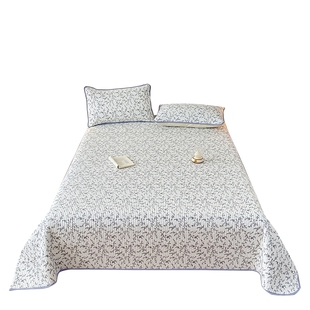 水洗棉床盖单件a类母婴级四季通用榻榻米防滑夹棉厚床单人三件套3