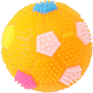 发光带哨发声弹力球闪光球足球排球包邮宠物道具按摩球刺球宠物