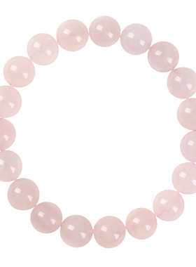 天然粉水晶招桃花转运手串女款