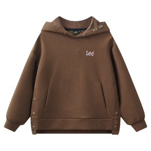 lee kids儿童秋冬新款连帽卫衣时尚潮流男童女童柔软舒适长袖上衣