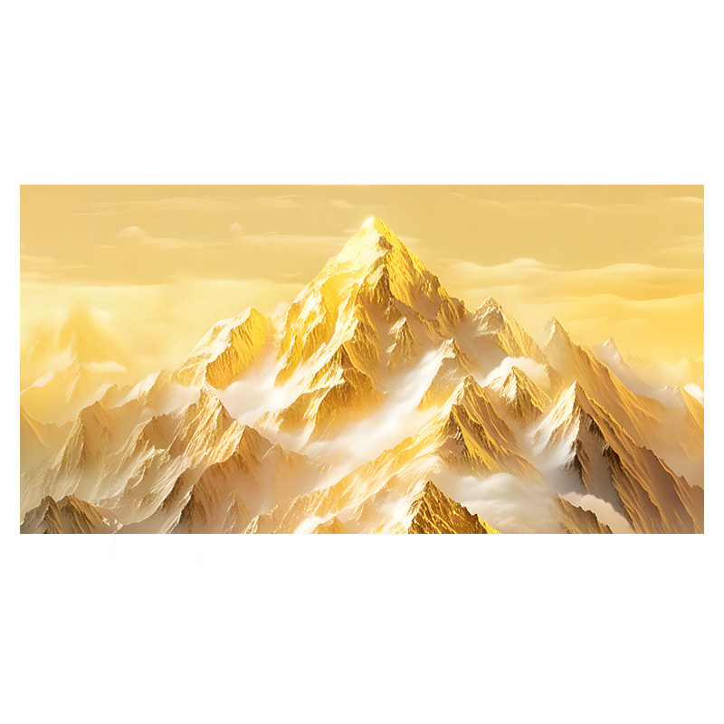 日照金山背有靠山玄关走廊装饰画现代装饰画