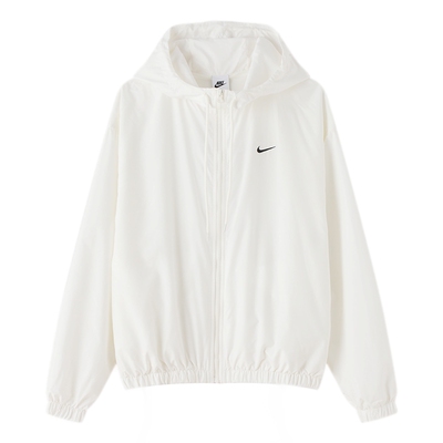 NIKE耐克连帽外套女款官方正品防晒衣夹克运动服女士白色轻薄上衣