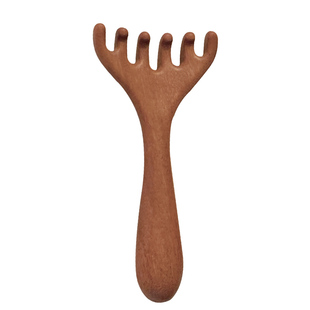 梳子按摩梳天然檀木鹿角梳按摩头皮经络刮痧养生拨筋木梳六爪便携