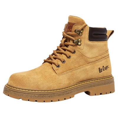 Lee Cooper厚底马丁靴男款2025新款秋冬款增高复古靴子耐磨大黄靴