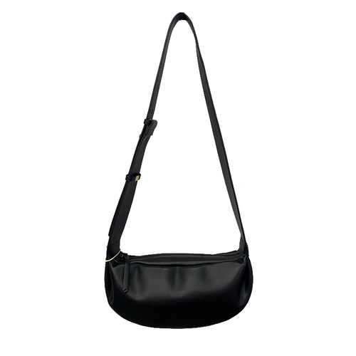 包包女包2026新款韩版时尚饺子包休闲软皮宽带单肩包简约斜跨包潮