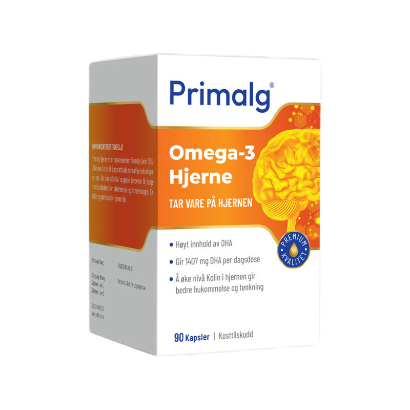 挪威Primalg高纯度DHA青少年补脑鱼油Omega3记忆力备考试学生PS