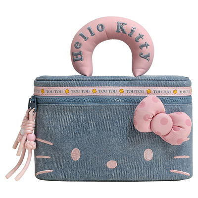 TOUTOUhellokitty牛仔收纳化妆包
