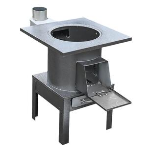 2025新款农村家用柴火炉户外烤火炉煤炭木材两用便携取暖柴火灶台