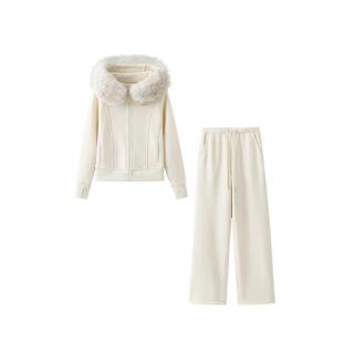 超洋气运动加绒冬季一整套穿搭高级感 韩系绝美小套装冬装