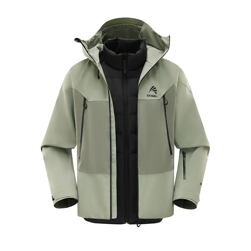 【孙颖莎同款】【冰壳系列】鸭鸭2025秋冬两件套户外冲锋衣羽绒服