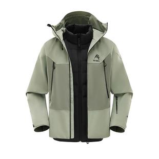 【孙颖莎同款】【冰壳系列】鸭鸭2025秋冬两件套户外冲锋衣羽绒服