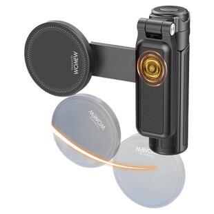 wonew七彩蜗牛三合一迷你磁吸自拍杆旅游自拍掌心杆便携手机支架vlog拍照三脚架神器手持拍摄助拍器手机架