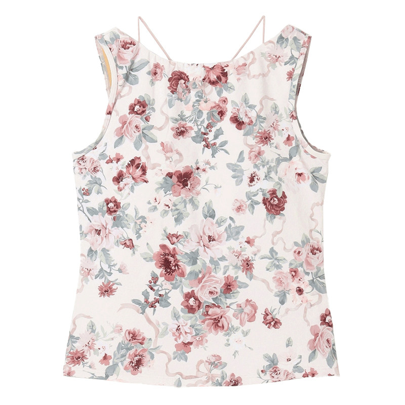 Chacott BALANCE专门芭蕾舞蹈体服修身假日花卉印花上衣女ONWARD