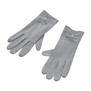 春秋加绒抓绒手套女薄款弹力冬季开车驾驶骑行骑电瓶车保暖可触屏