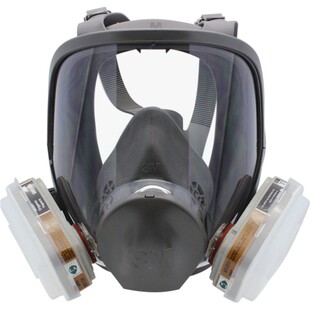 3M6800防毒面具配6002滤毒盒防粉尘酸性氯化氢二氧化硫气体全面罩