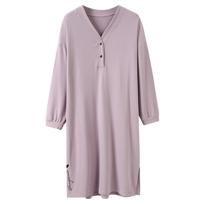 【芬腾】秋冬季磨绒睡裙保暖亲肤