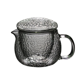 耐热玻璃花茶杯带把冲泡茶器家用带盖小号功夫煮茶壶蜡烛加热底座