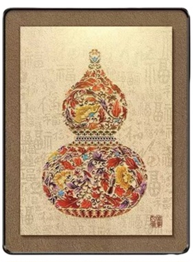 葫芦桌面摆画中古风福禄挂画客厅电视柜装饰画乔迁新居斗柜小摆台