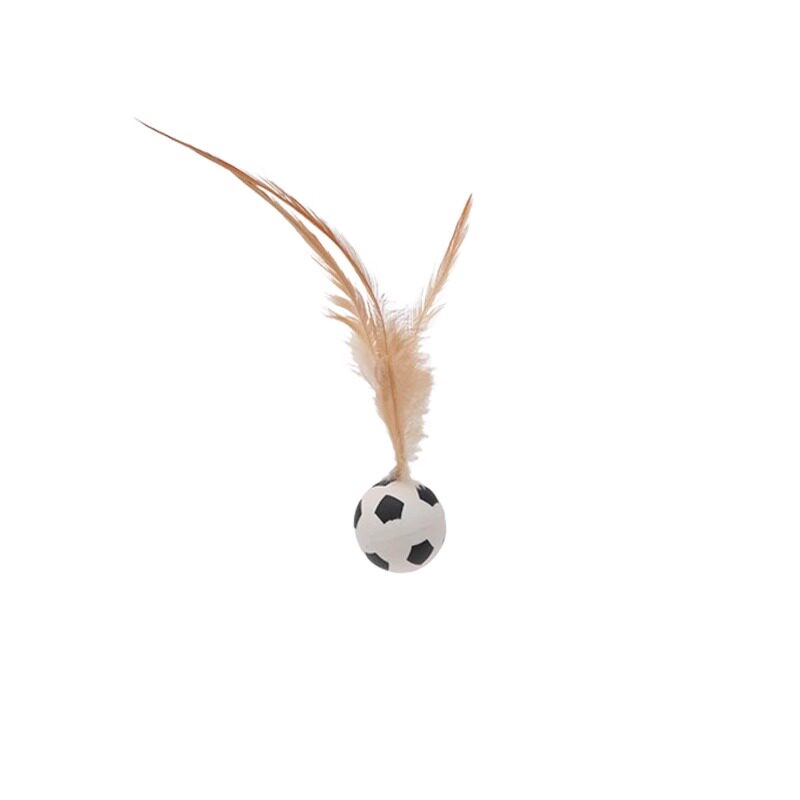 趣味羽毛弹力球猫玩具互动娱乐促进人宠感情疯玩一天解闷球逗猫