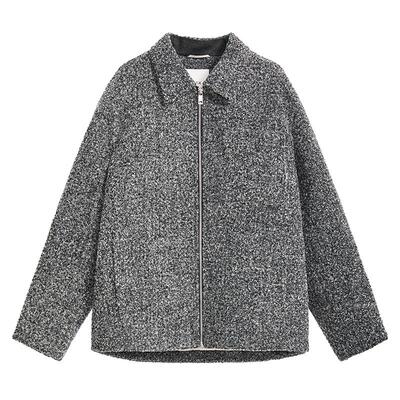 【羊毛混纺】ZIOZIA通勤男装25冬新品微阔毛呢夹克外套ZCJE4612F