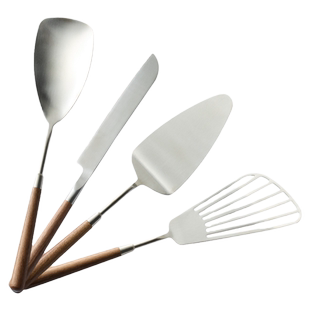米立风物煎铲胡桃木柄汤勺分餐勺蛋糕铲厨具套装家用煎牛排蝴蝶铲
