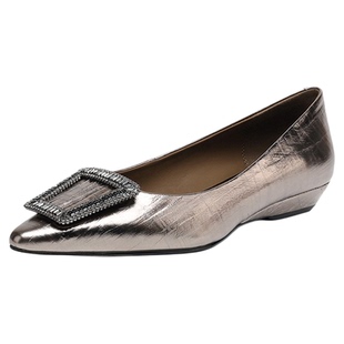 奥莱专供Nine West/玖熙法式通勤羊皮单鞋女尖头高级不累脚高跟鞋