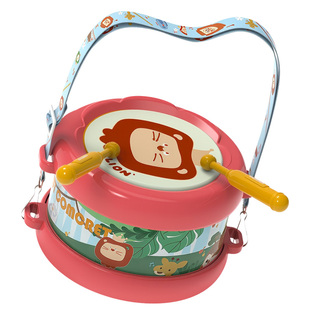 宝宝手拍鼓儿童玩具打击乐器婴儿铃鼓敲打婴儿鼓0一1岁6个月以上2