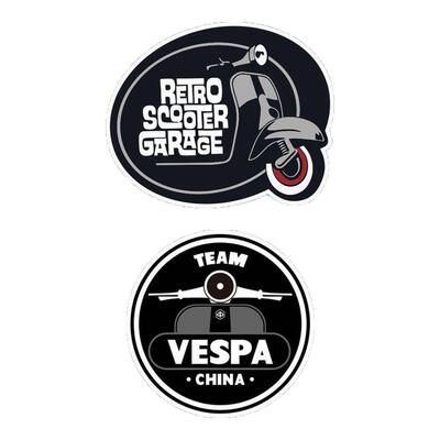 适用于VESPA 意大利复古摩托踏板机车贴纸 个性装饰防水车贴贴花