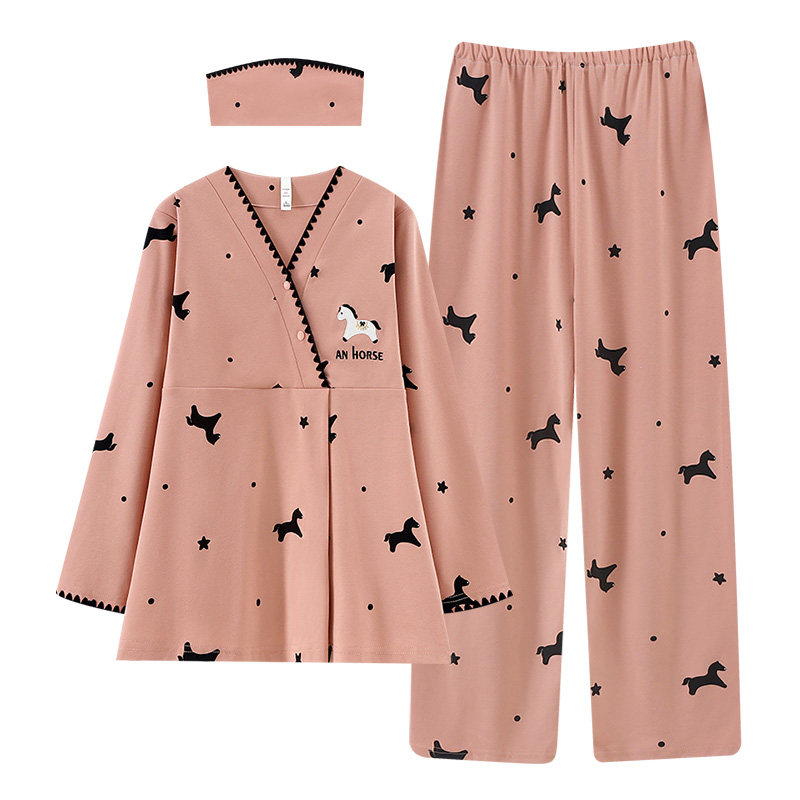 带头巾月子服春夏季薄款5月份