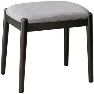 源氏木语阿纳尼实木化妆凳简约橡木黑色方凳卧室梳妆凳软包换鞋凳