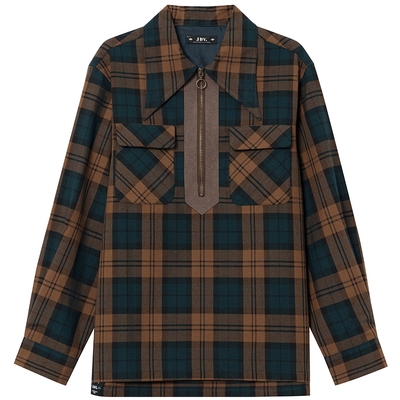 JDV商场同款格纹长袖男士衬衫