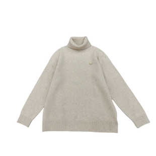 高领羊绒衫女软糯羊驼绒翻领针织羊毛毛衣秋冬短款宽松打底衫加厚