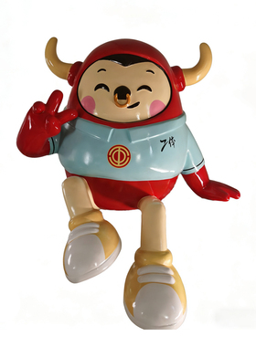 玻璃钢创意门头门牌爬墙雕塑定制