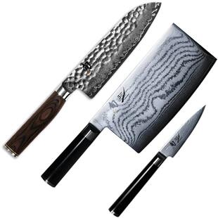 贝印旬刀大马士革手工三德刀中华菜刀水果刀菜刀厨刀