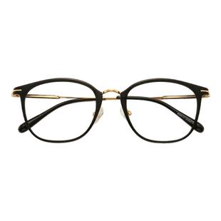 塌鼻梁中金眼镜框男女轻款TR90韩系可配镜片近视复古潮显瘦眼镜架